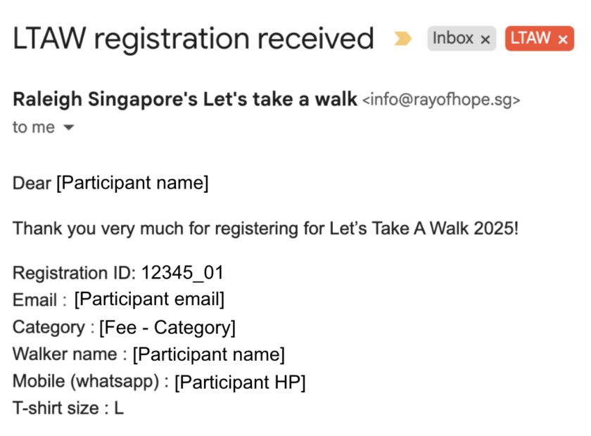 sample confirmation email